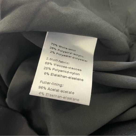 AKRIS PUNTO Black Gray Wool Tweed Mixed Media Knee-Length A-Line Dress EUC US 6 - Picture 9 of 12